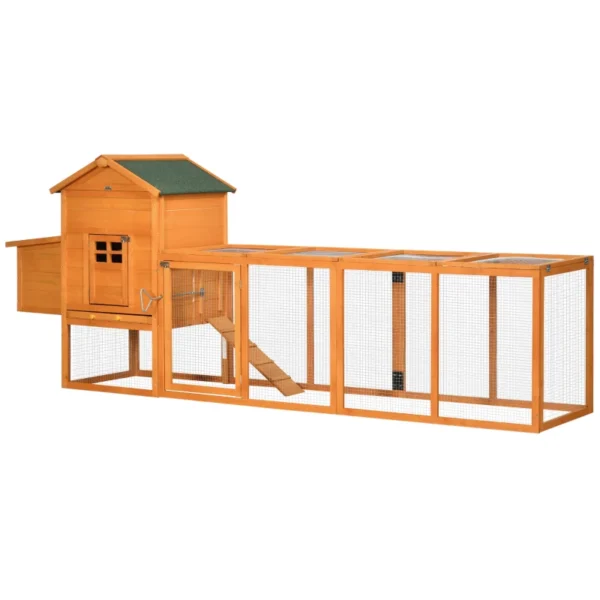 Chicken Coop with Removable Tray Orange